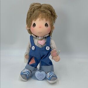 Precious Moments Blue and Brown Doll with Accessories